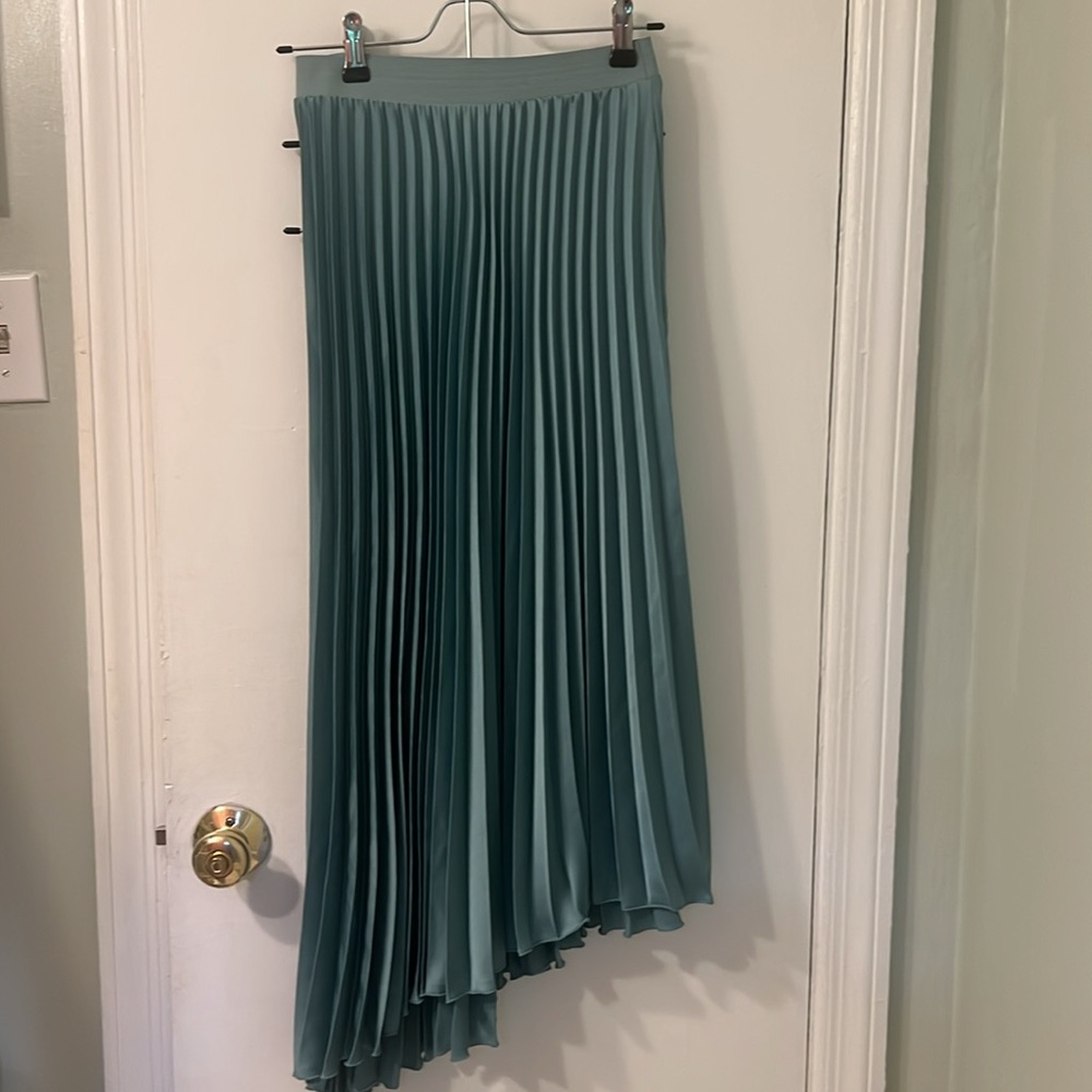 Zara Blue Asymmetrical Midi Skirt for Cocktail